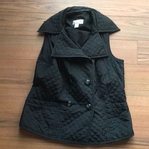 Talbots lightweight quilted double breasted vest